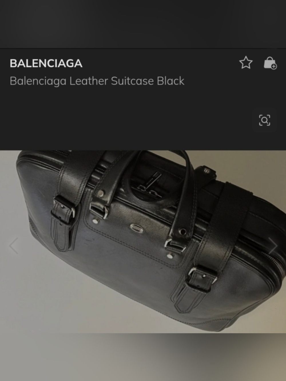 BALENCIAGA Black Beauty Travel Bag leather suitcase carry on luggage Overnight